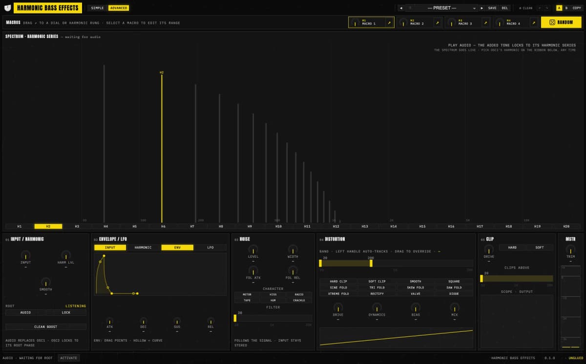 Harmonic Bass Effects advanced interface